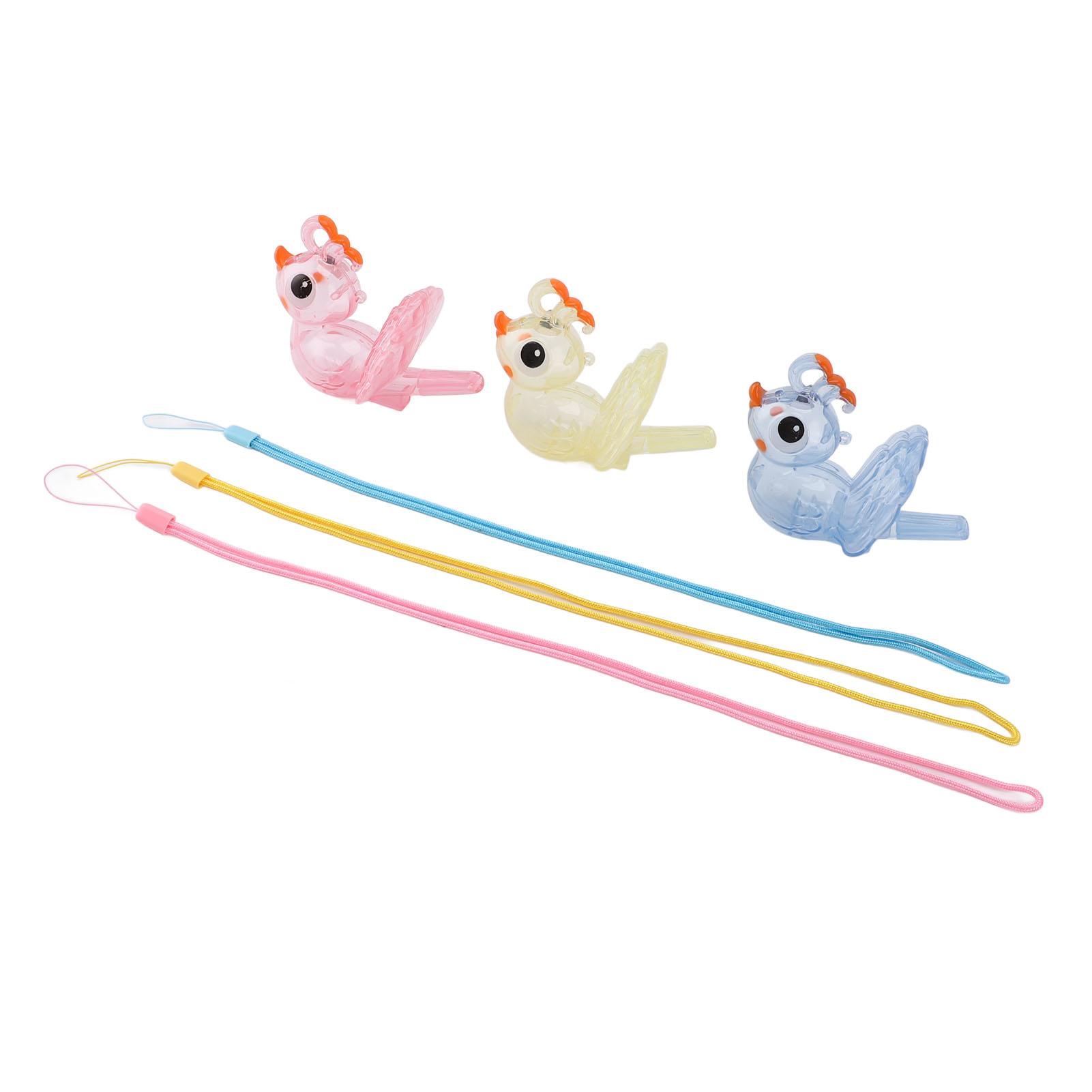 

3 шт. Прозрачные свистки для воды в виде птиц, Тренажер для мышц рта, Раннее обучение, Образовательный свисток для птиц