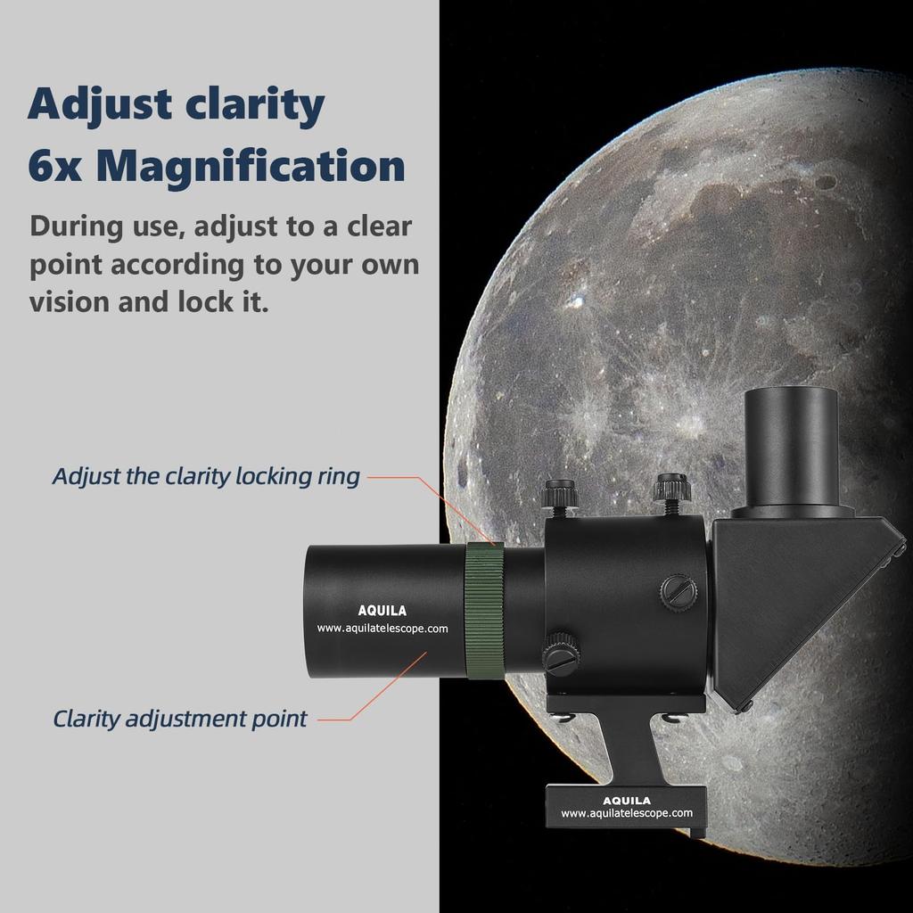 XTAHDGE Star Finder 6*30mm 90 Degree Right Angle Left and Right Reversed Image Crosshair Alloy Astronomical Accessories