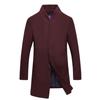 Luxurious Mens Winter Formal Trench Coat Double Breasted Long Wool Jacket Outwear