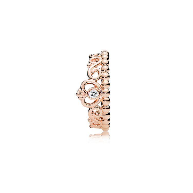 Pandora Prinzessinnenkrone Ring Damenringe Roségold 180880CZ