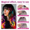 Box Set of 12 Pieces of Wigs with Laser Gold Wire Extensions for Women's Shiny Colored Silk Wigs