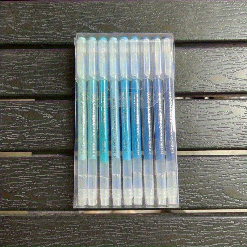 9 Color Gel Pen Set for Layering & Highlighting, Dual Tips for Diaries Notes & Drawing - Large Capacity Office School Supplies