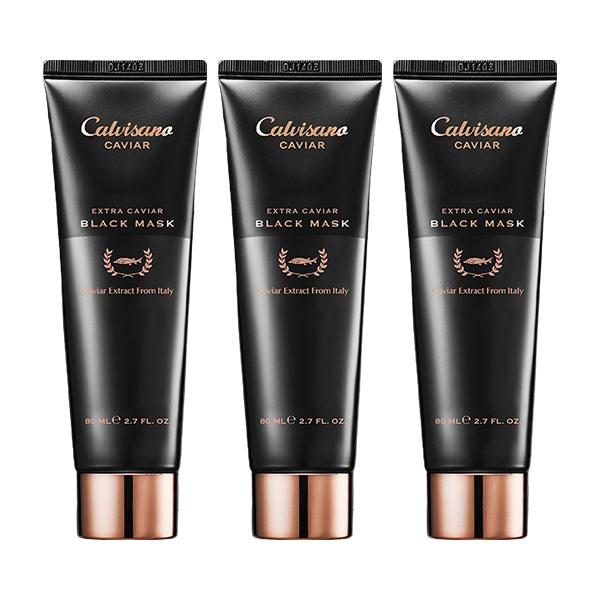 Calvisano Extra Caviar Black Mask 80ml x3 / Skin Elasticity / Moisturizing / Nourishing / Lifting