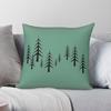Pine Tree Forest Green Black Square Pillowcase Polyester Linen Velvet Creative Zip Decor Throw Pillow Case Sofa Seater
