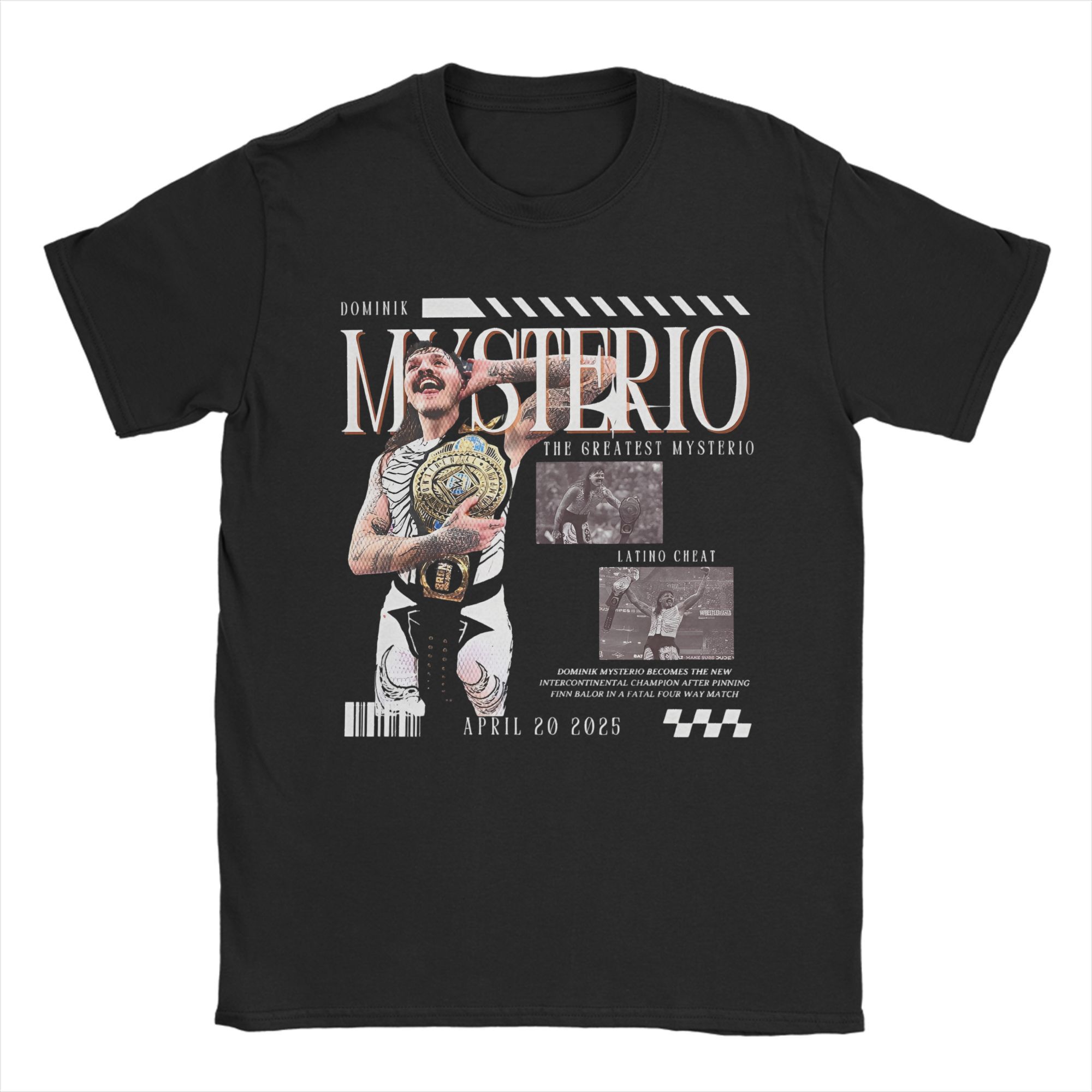 Мужская Женская Футболка с Принтом Доминик Мистерио Рестлер 100% Хлопок Одежда Наряды S