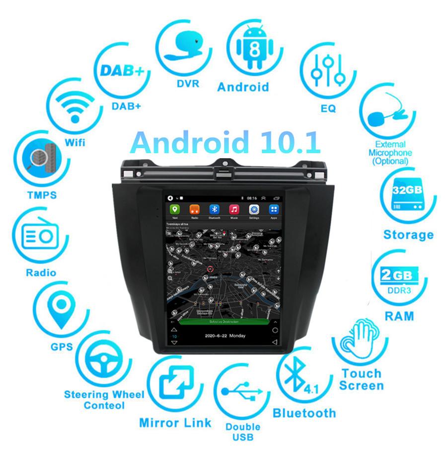 9.7" 2+32G GPS Navigation 3G 4G BT WiFi Android 10.1 For 2003-2007 Honda Accord