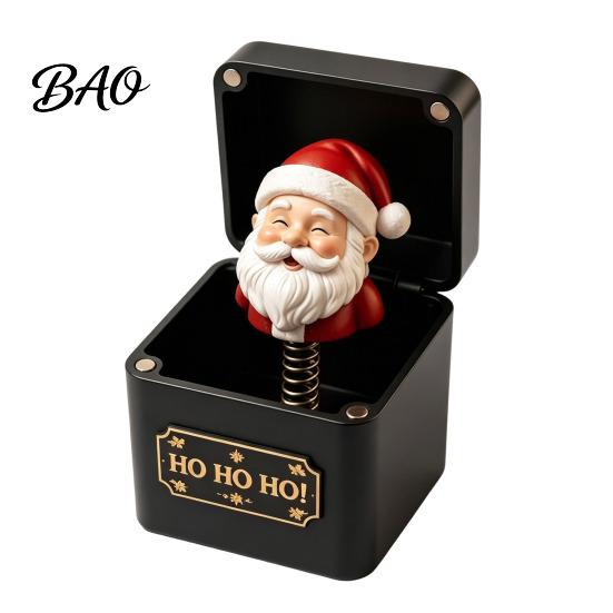 Xmas Gift for Family And Friends 3D Printed Christmas Pop-Up Magic Box with Spring Action, Elements/Angel/Star Star of Bethlehem Ornaments,