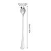 8pcs Stainless Steel Spoon Thicken Home Dinner Public Spoon Long Handle Soup Spoons Round Head Buffet Serving Tableware