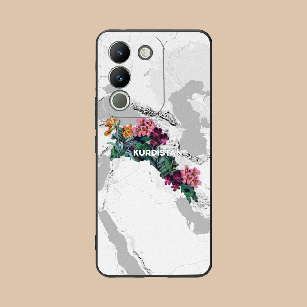 Kurdistan Flag Matte TPU Mobile Phone Case for VIVO Y77 76 75 74 73 72 58 56 55 51 50 38 36 Y19 Y18 Y03 Y01 5G Colorful Cover