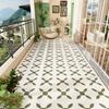 Balcony Floor Mat PVC Leather Washable Carpet Dirty Resistant Easy Clean Non-slip Mats Kitchen Rugs Pet Carpets Home Decoration