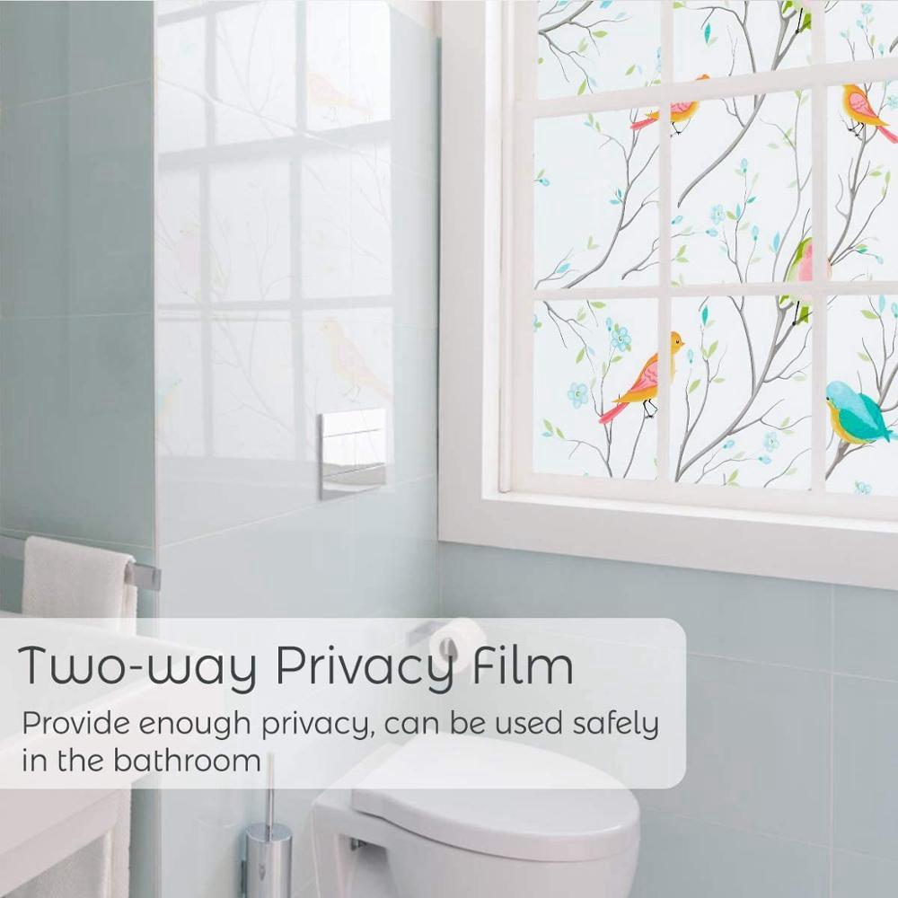 Birds for Home Office Window Cling Static Sticker Window Film Window Stickers Decorative Glass Film