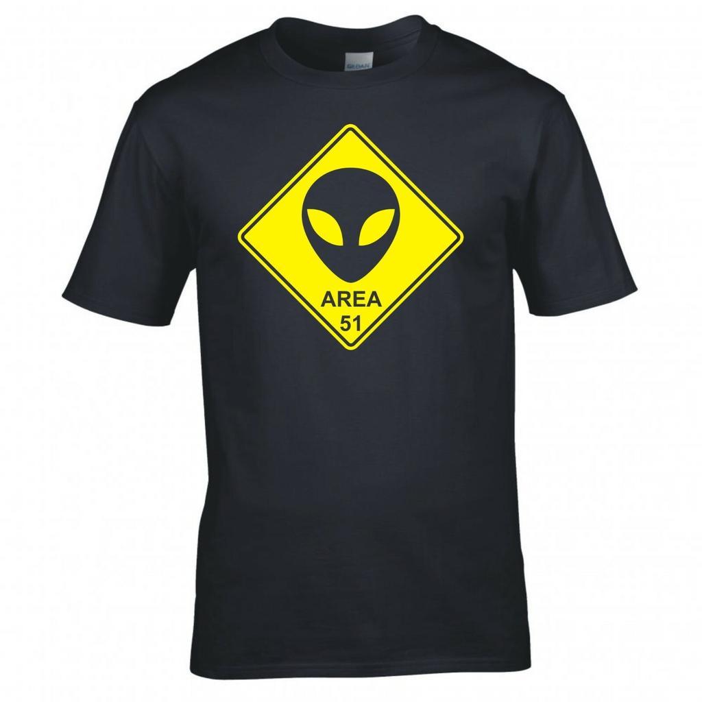 Funny Alien Area 51 Road Sign Tshirt