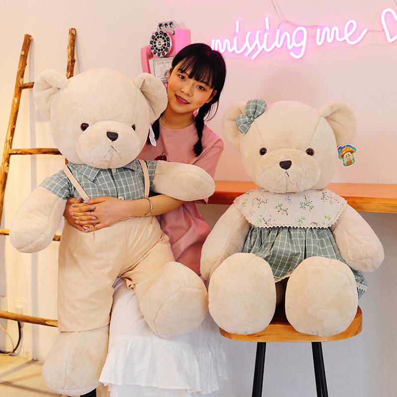 A Couple Of Teddy Bears Plush Toy Doll Press Doll Wedding Gift For Girls
