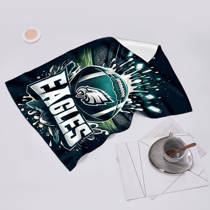 proof beach towel with Philadelphia Eagles LOGO pattern - soft,absorbent,quick-drying,machine washable - perfect for swimming,camping,bathing