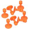 8pcs Tent Pole Rod Support Thunder Proof Cap for Outdoor Camping Hiking Tent Accessories (Orange)
