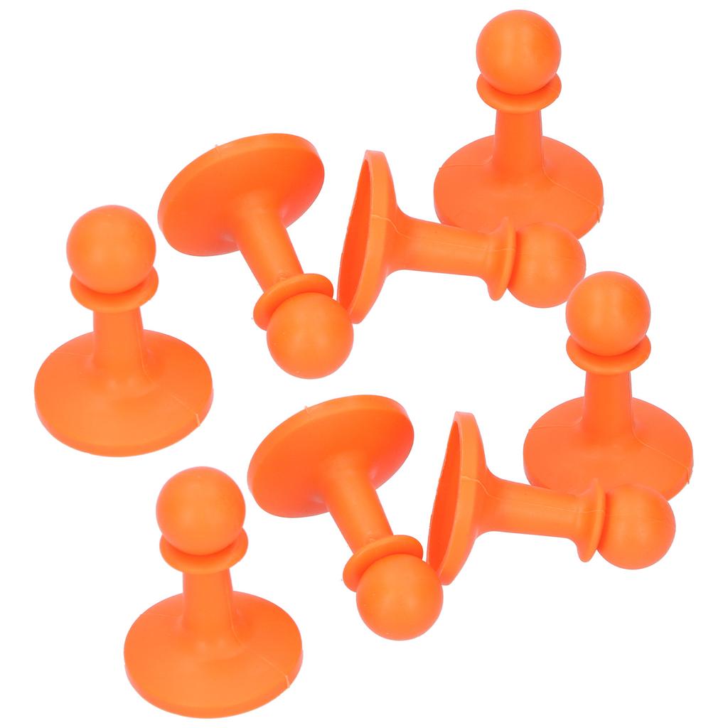 8pcs Tent Pole Rod Support Thunder Proof Cap for Outdoor Camping Hiking Tent Accessories (Orange)