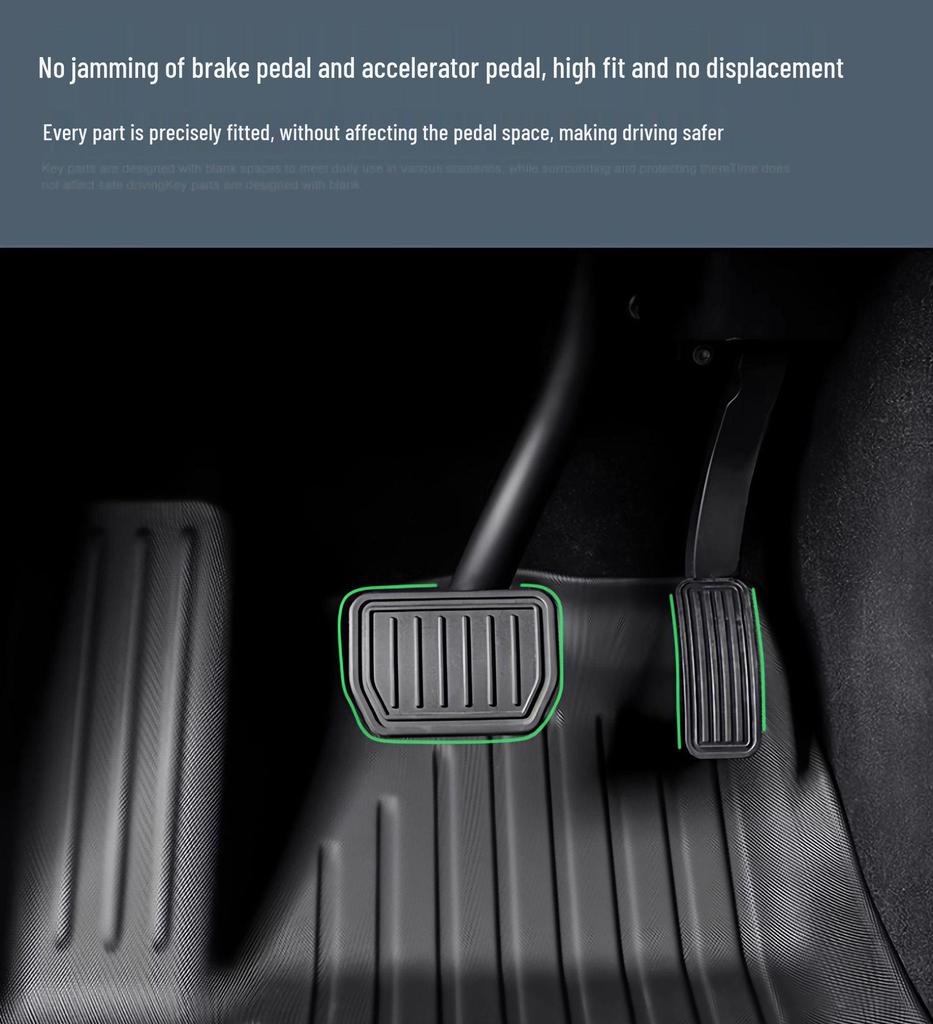 Passt für Tesla Model Y (25-Modell) Rechts- und Linkslenker: Vollständig umschlossene TPE-Fußmatten