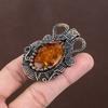 Baltic Amber Handmade Copper Wire Wrap Pendant 2.36" q0k71