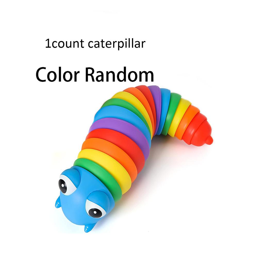 Cevioce Fidget Slug Toy 2-Piece Set (Random Color), Ideal For Stress Relief And Sensory Gaming, Promoting Focus And Calmness