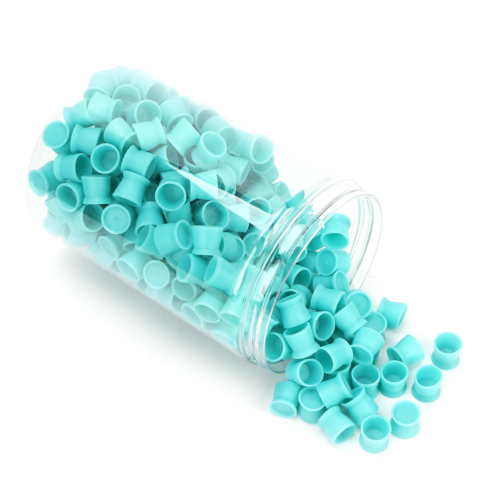 

300pcs Tattoo Ink Pigment Cup Disposable Silicone Eyebrow Lip Eyes Tattoo Pigment Cup Blue синий