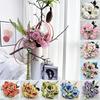 Silk Petal Artificial Flower Rose Multicolor Faux Eucalyptus Leaves  Gift