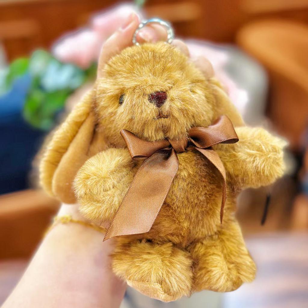 Cute Squirrel Plush Keychain Healing Stress Relief Bag Charm Birthday Gift for Girls