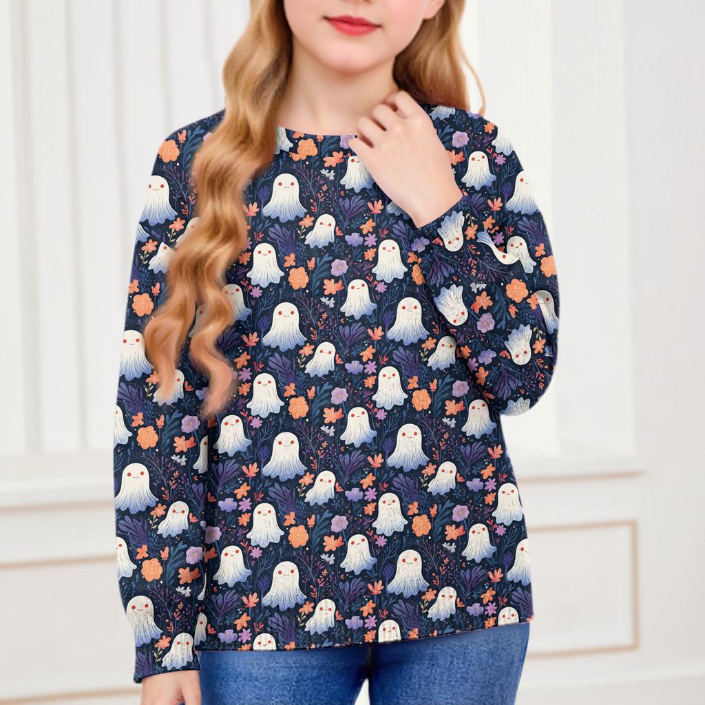 Mikiny na Halloween pro děti Kluky a holky Pletený svetr Roztomilé tričko Podzimní pulovr s kulatým výstřihem Topy