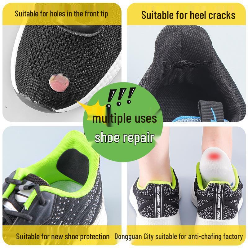 Self-Adhesive Sports Shoe Heel Repair Patch - Anti-Wear Mesh Sticker for Lining and Surface