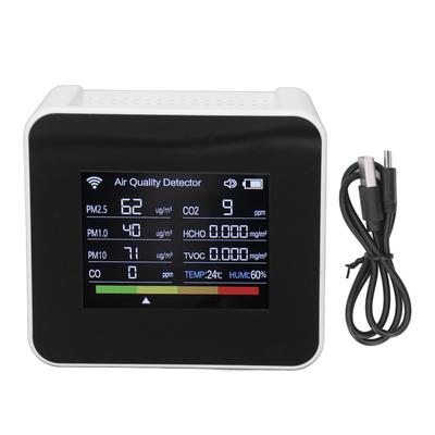 WiFi Air Quality Detector CO2 HCHO TVOC PM2.5 CO Monitor Multifunctional Digital Display Air Tester
