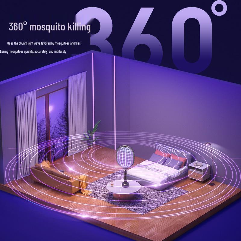 USB Rechargeable Electric Mosquito & Fly Swatter Lamp - 2-in-1 Household Insect Zapper