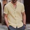 Hawaiian Retro Men's Cotton-Linen Short Sleeve Shirt