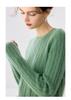 Women's Cashmere Cable Knit Sweater – Round Neck, Loose Fit, Solid Color, Long Sleeve, Autumn/Winter Base Layer.
