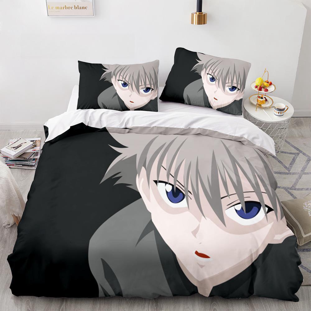 Fashion 3d Printing Anime Hunter × Hunter Bedding Set Single Twin Full Queen King Size Bed Set Adult Kid Bedroom Duvetcover Sets