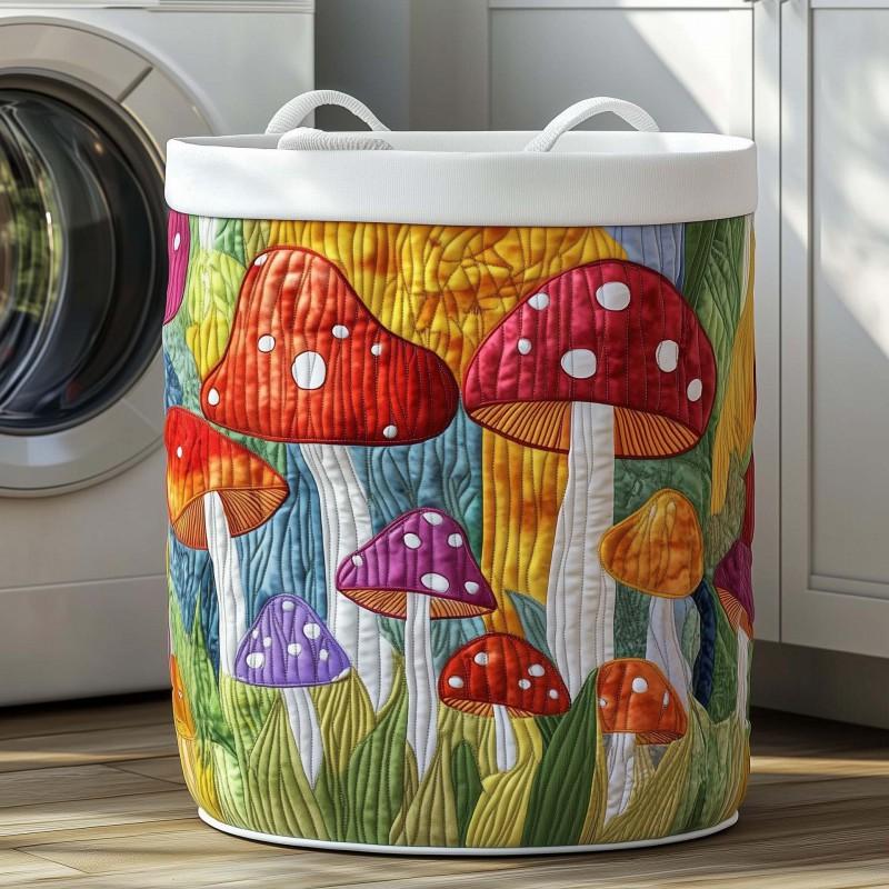 Quilted Laundry Basket Storage Organizer Clothes Dirty Home Organization