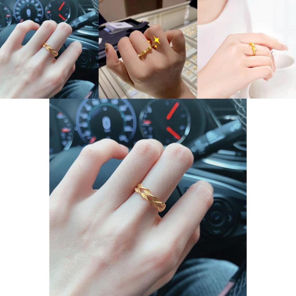 Stylish Adjustable Wheat Spike And Bowknot Brass Gold Plated Ring For Women