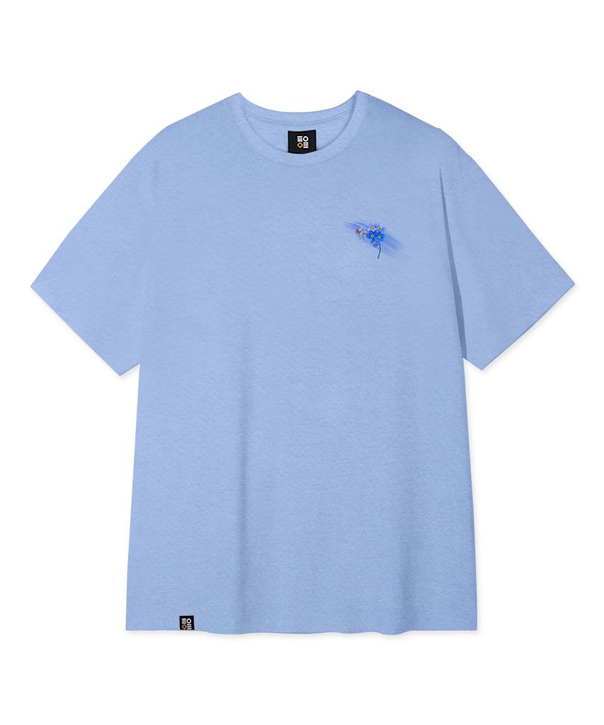 LIEMAR Flower Cotton Forget-Me-Not T-Shirt