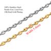 1 Meter Edelstahl Kaffeebohnen Glieder Ketten Großhandel Bulk DIY Schmuckherstellung Damen Halskette Bastel Zubehör Armbänder
