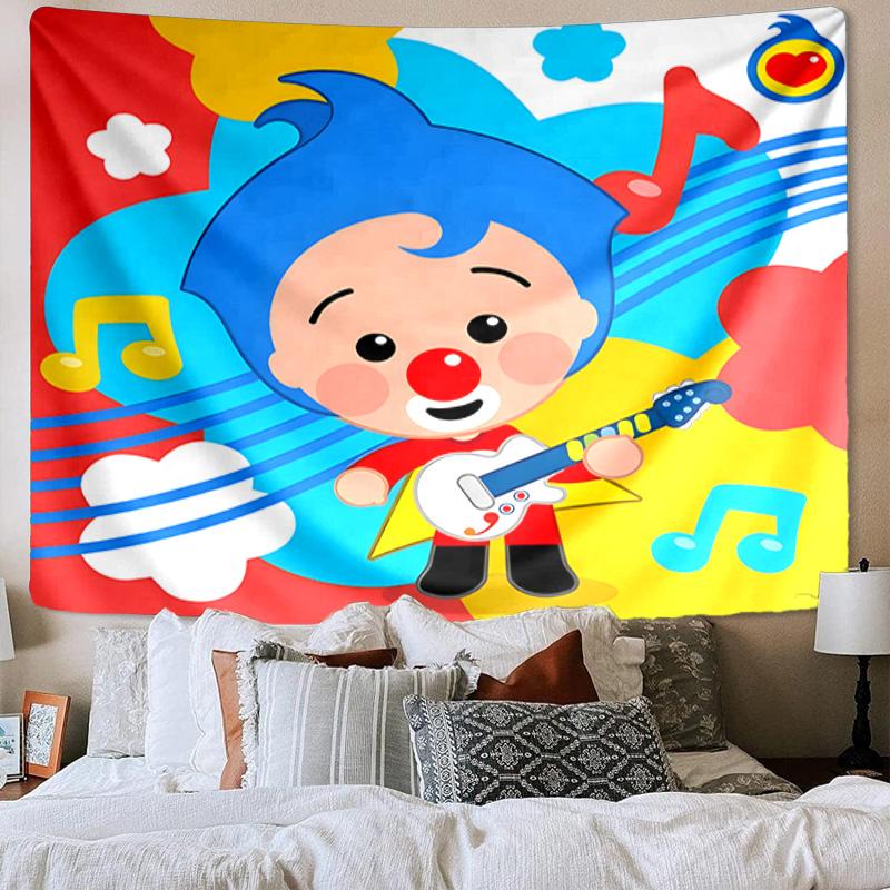 Colorful Clown Music Printed Tapestry, Wall Hanging,Livingroom, dormitory, Large Wall Decor, Fabric Decor Fan Birthday Gifts