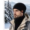 Winter Knit Beanie and Neck Gaiter Set Warm Fleece Lined Slouchy Hat Scarf for Men Women