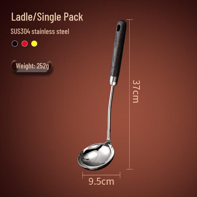 304 Stainless Steel Kitchen Utensils with Wood Handle Soup Ladle