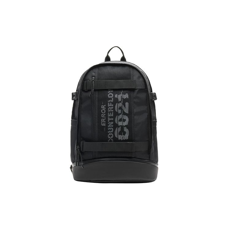 Li Ning CF Sports Lifestyle Mars Adjustable Shoulder Strap Fabric Backpack Unisex Backpack Black ABSS419-1 Black