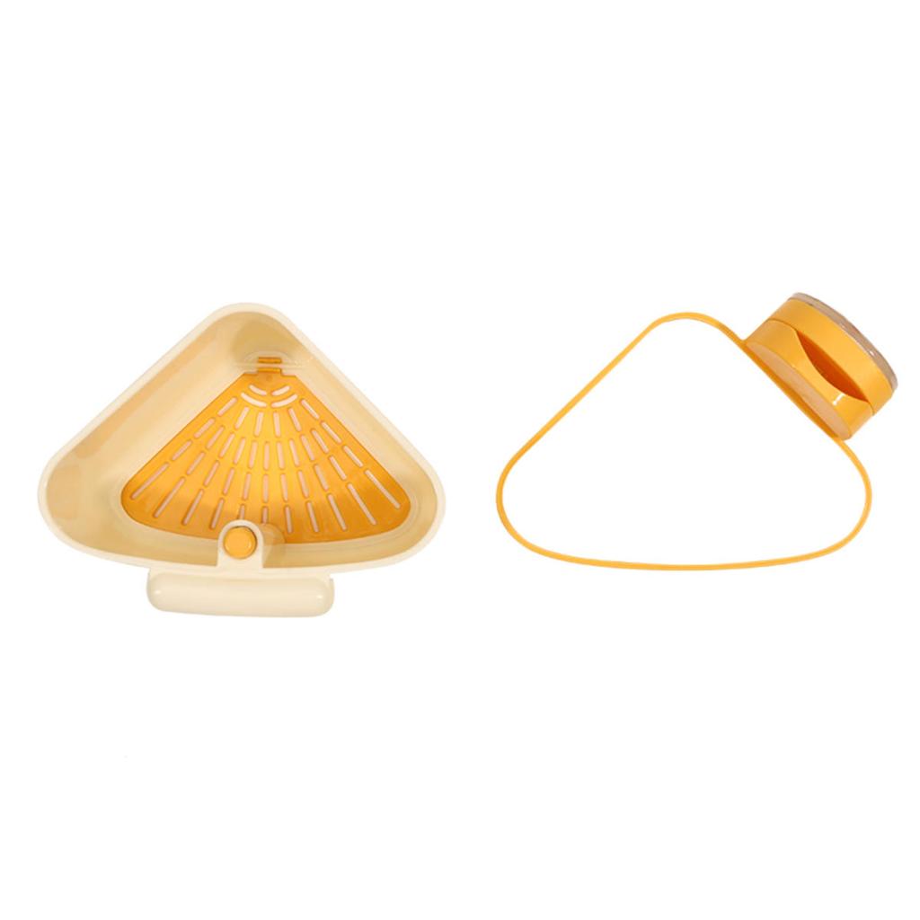 Suction Cup Sink Strainer Basket Multifunctional Drain Shelf Sink Corner Filter Tray Vegetable Fruit Debris Catcher