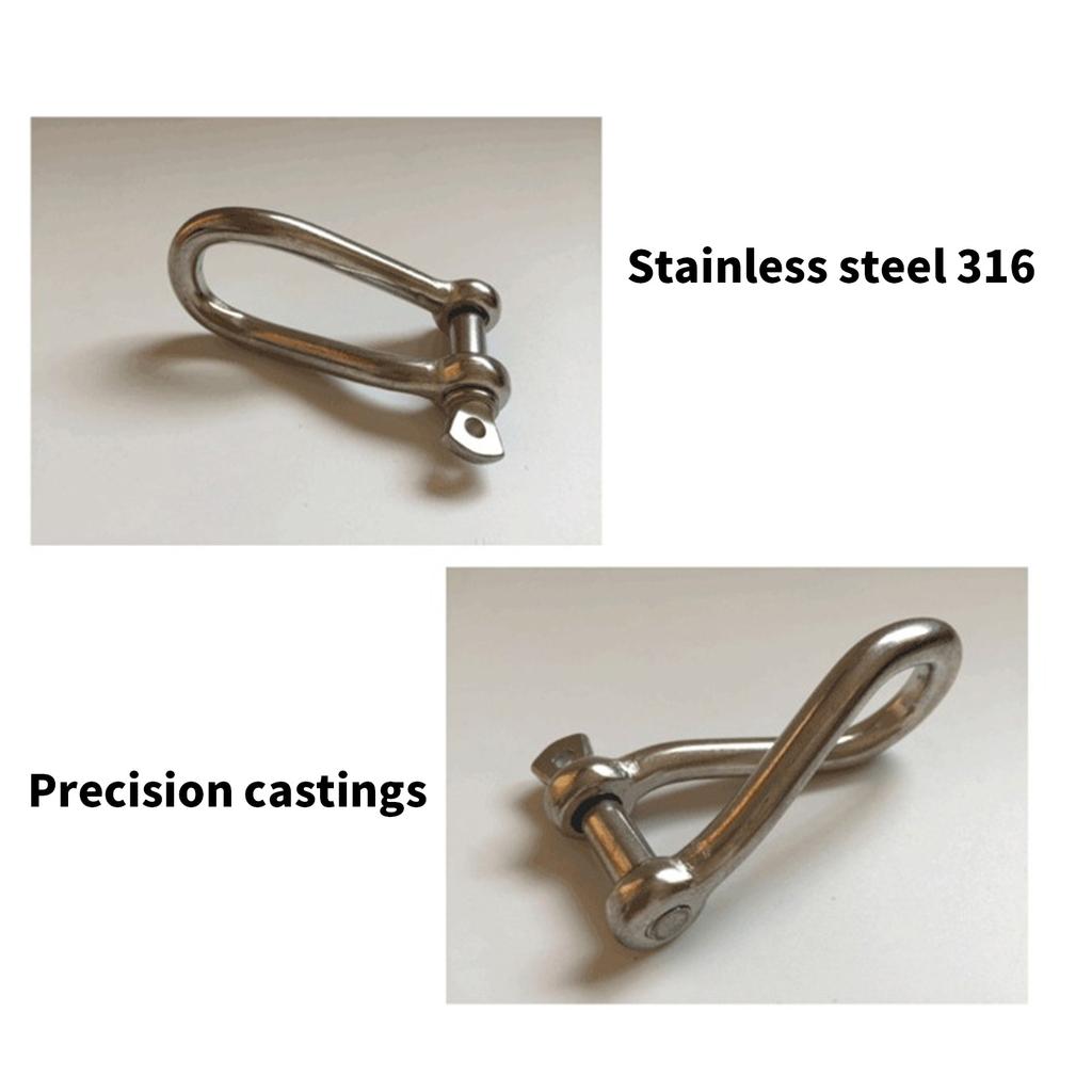 6mm Stainless Steel Swivels Bolt Shackle Suitable for Sailing Rigging Boating Lifting Applications Industrial Marine Use