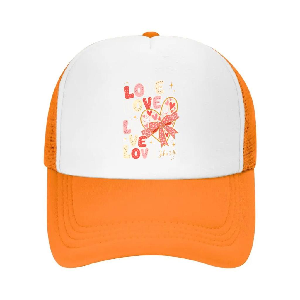 Layered Valentine Love Heart Bow Typ Mesh Baseball Cap Casual Hat Outdoor For Womens Unisex FeUnisex