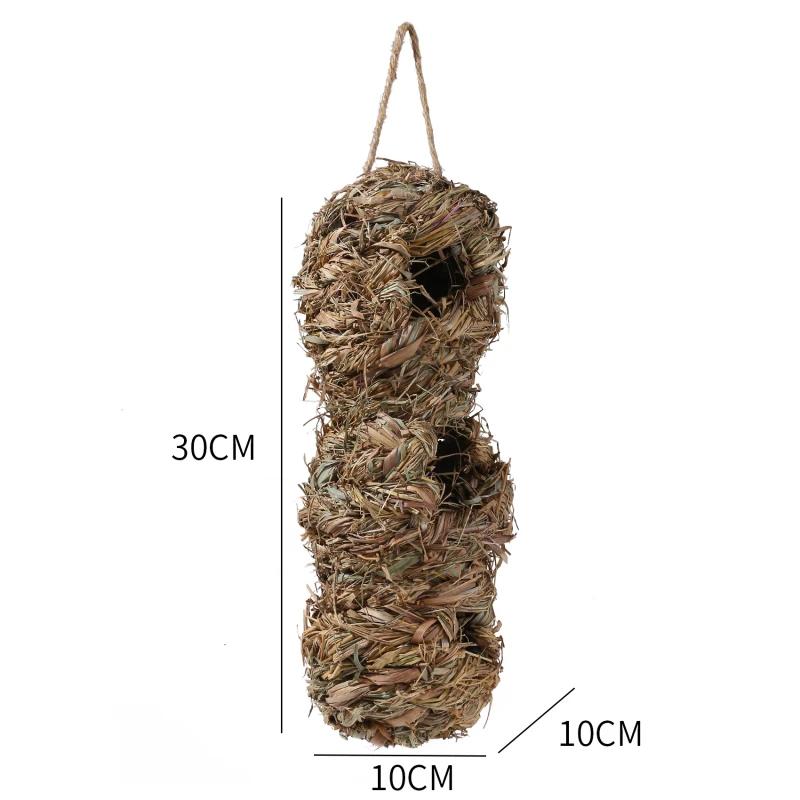 Fashion Natural Handmade Straw Bird Nest Pigeon House Parrot Warm Pet Bedroom Courtyard Small Animal Cages