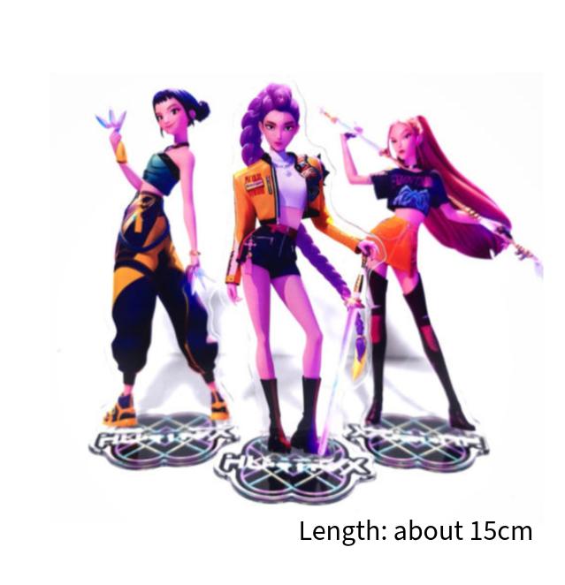 

K-POP Охотники на демонов HUNTR/X Акриловая фигурка-подставка (Зои · Руми · Мира) Набор 3шт. #(Zoey·Rumi·Mira)3PC Set