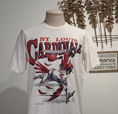 26 90er Jahre St. Louis Cardinals Jack Davis Baseball Weißes T-Shirt Basic HN1359 Unisex T-Shirt