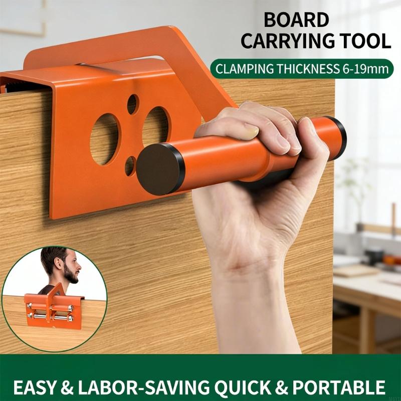 Multipurpose Materials Handling Clamp Flexible Grip Lifting Tool For Woodworking Construction DIY Projects M4YD