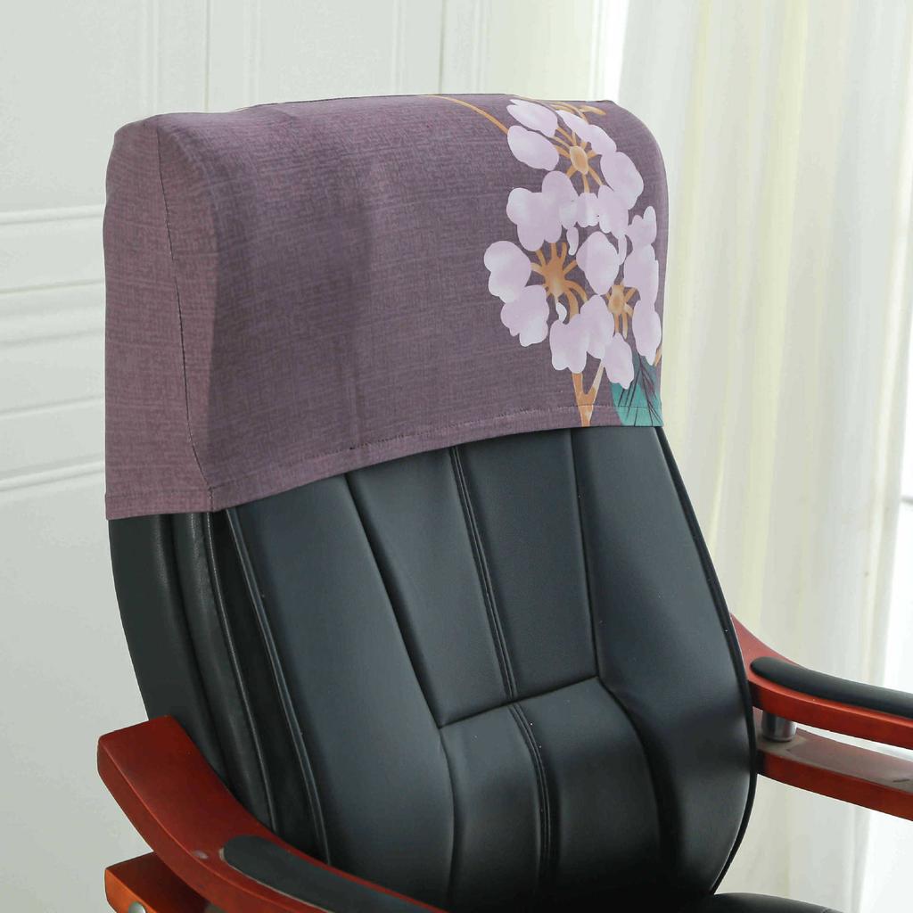 Elastic Boss Chair Headpillow Case Office Chair Cover Swivel Chair Headpillow Case Computer Chair Headpillow Seat Dustproof Head Cover