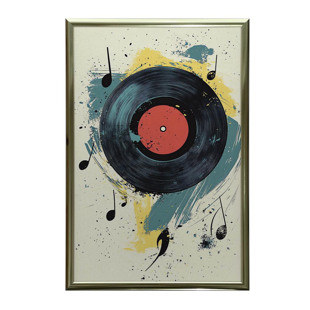 Poster Melodie des Chaos Poster Melodie des Chaos, 40X50 Cm, Aluminiumrahmen Schwarz, Mattes Papier 230 Gsm